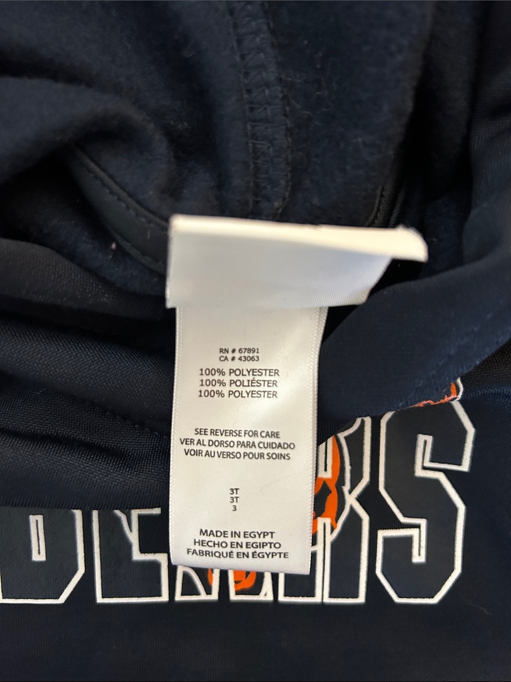 Chicago Bears Fleece Lined Hoodie NWOT - Picture 6 of 7